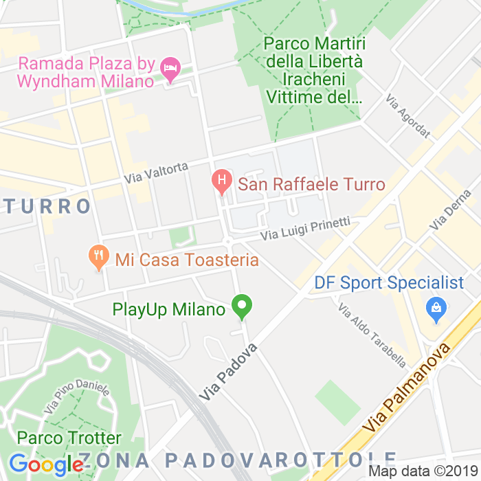 CAP di Via Luigi Prinetti a Milano