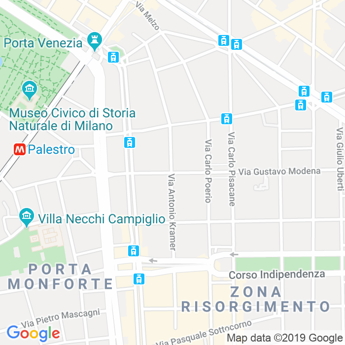 CAP di Via Antonio Kramer a Milano