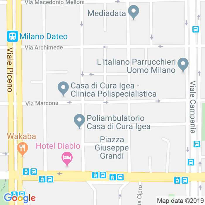CAP di Via Attilio De Luigi a Milano