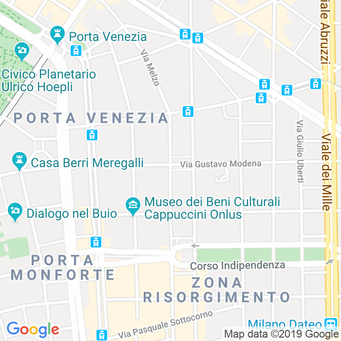 CAP di Via Carlo Poerio a Milano