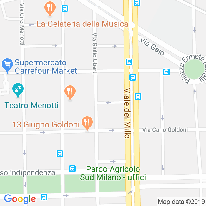 CAP di Via Ruzzante a Milano