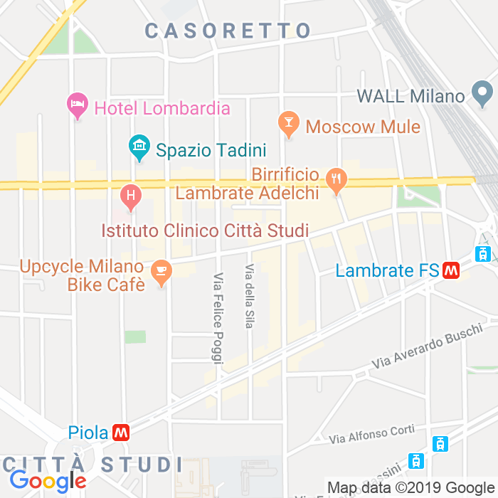 CAP di Via Della Sila a Milano