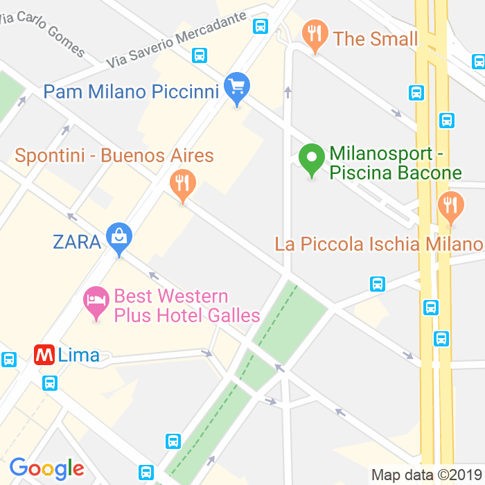 CAP di Via Gaspare Spontini a Milano