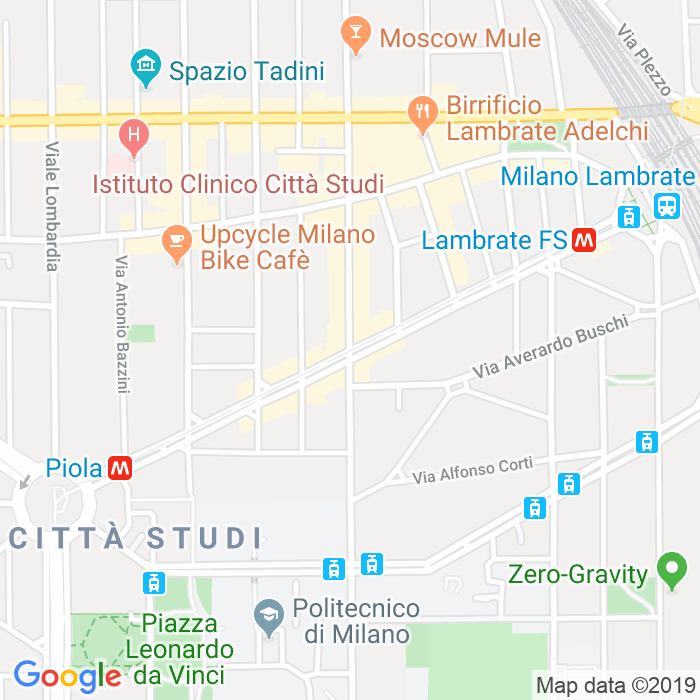 CAP di Via Giovanni Pacini a Milano