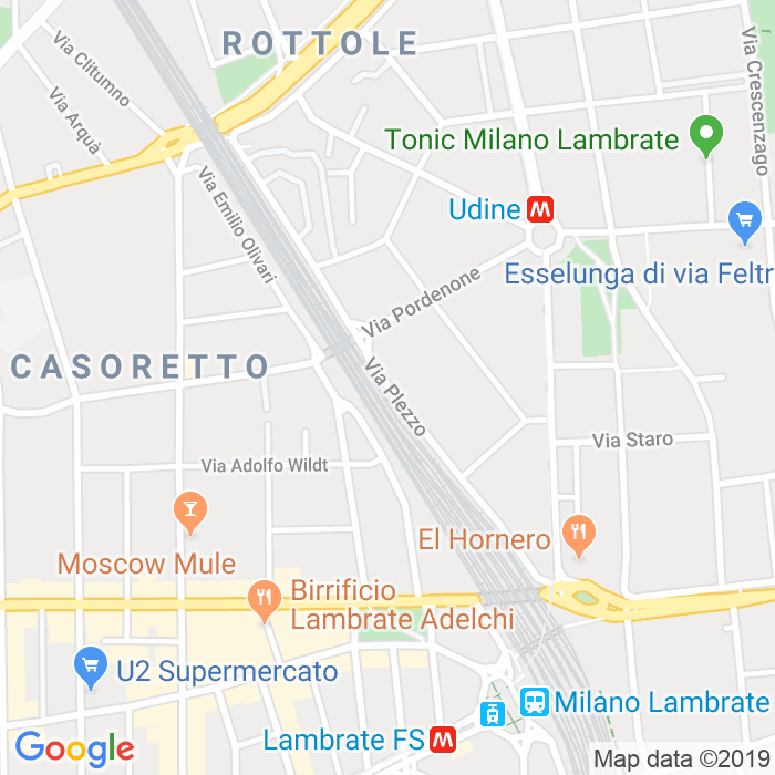 CAP di Via Plezzo a Milano