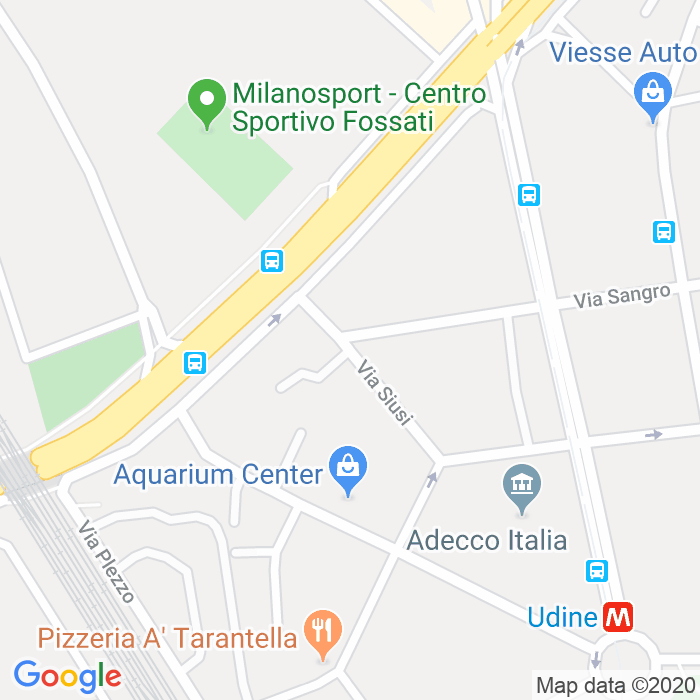 CAP di Via Siusi a Milano