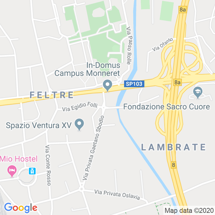 CAP di Via Egidio Folli a Milano