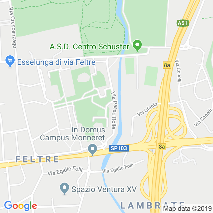 CAP di Via Passo Rolle a Milano