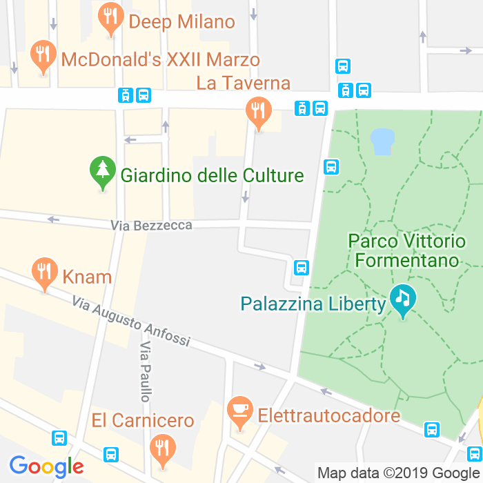 CAP di Via Francesco Anzani a Milano