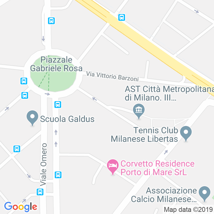 CAP di Via Giovanni Montemartini a Milano