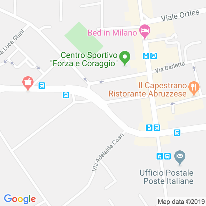 CAP di Via Antonio Pasinetti a Milano