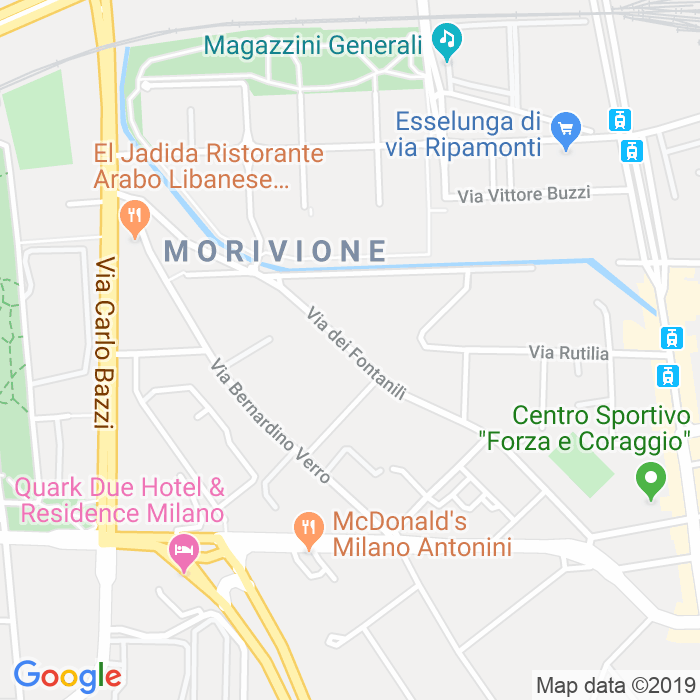 CAP di Via Dei Fontanili a Milano