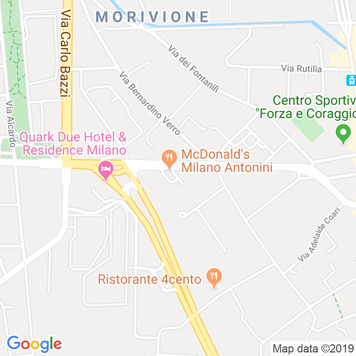 CAP di Via Giacomo Antonini a Milano