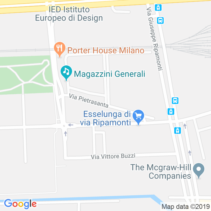 CAP di Via Pietrasanta a Milano