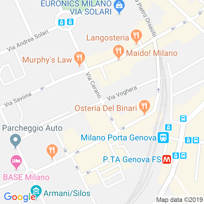 CAP di Via Cerano a Milano