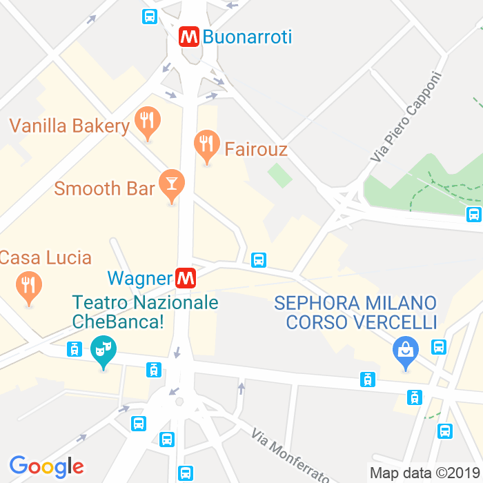 CAP di Piazza Riccardo Wagner a Milano