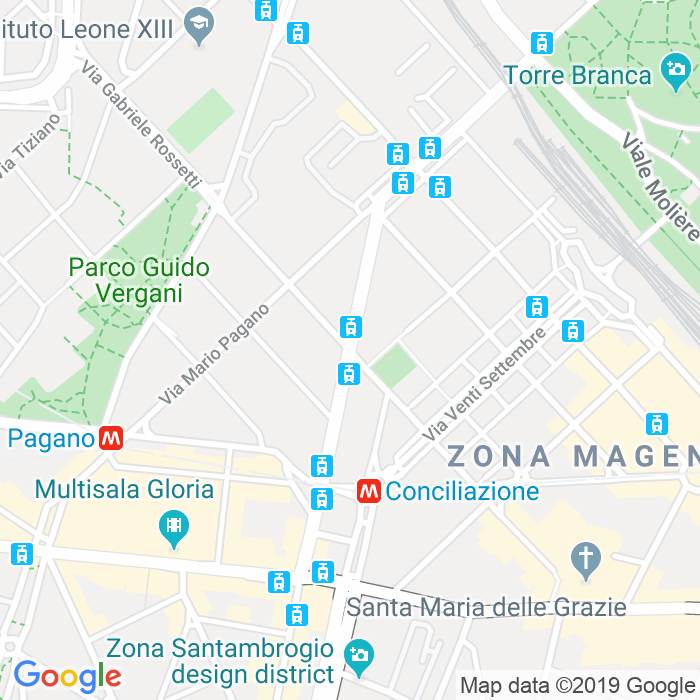 CAP di Via Lodovico Ariosto a Milano