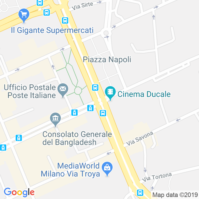 CAP di Piazza Napoli a Milano