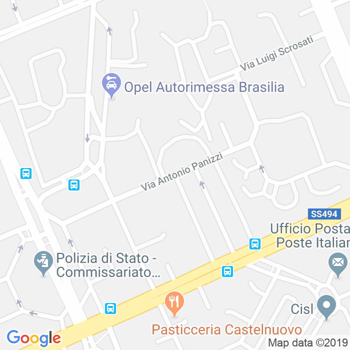 CAP di Via Antonio Panizzi a Milano