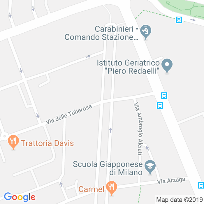 CAP di Via Delle Tuberose a Milano