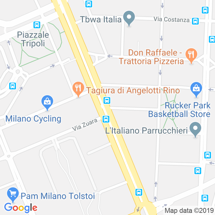CAP di Via Giacomo Favretto a Milano