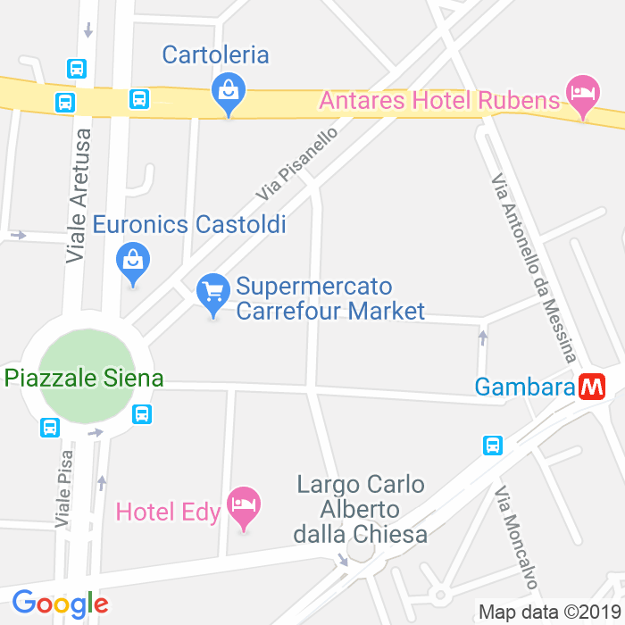 CAP di Via Giovanni Battista Moroni a Milano