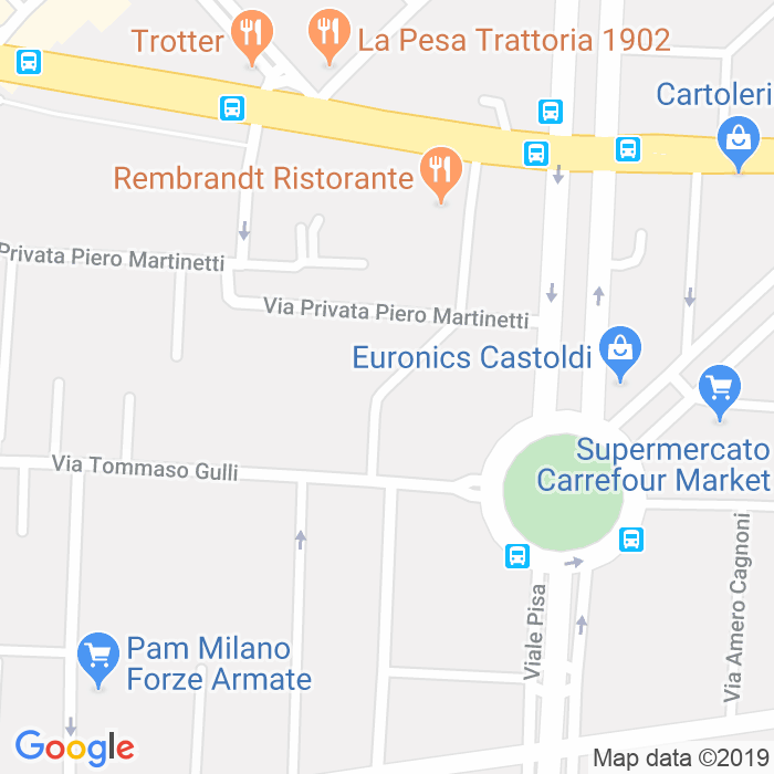 CAP di Via Del Molinazzo a Milano