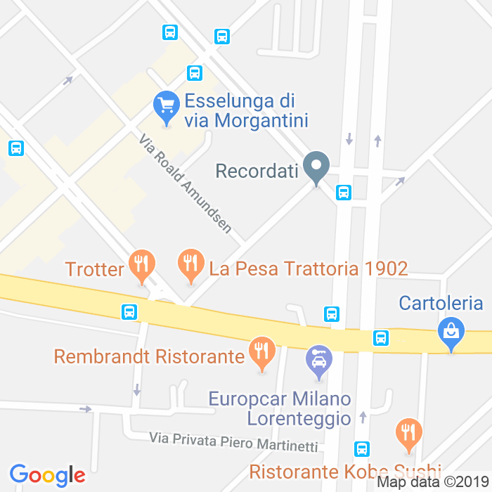CAP di Via Giovanni Fantoni a Milano
