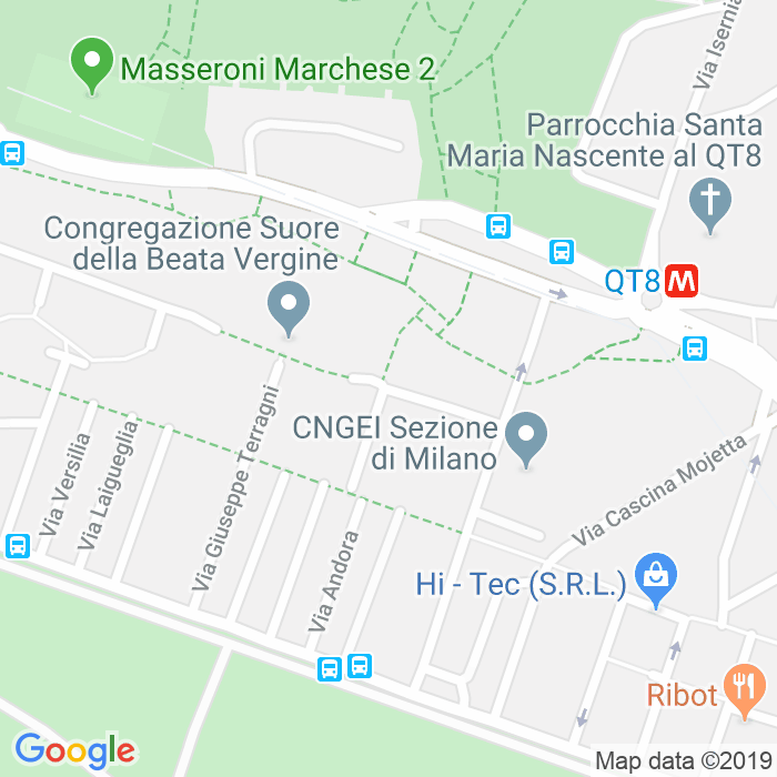 CAP di Via Mario Sironi a Milano