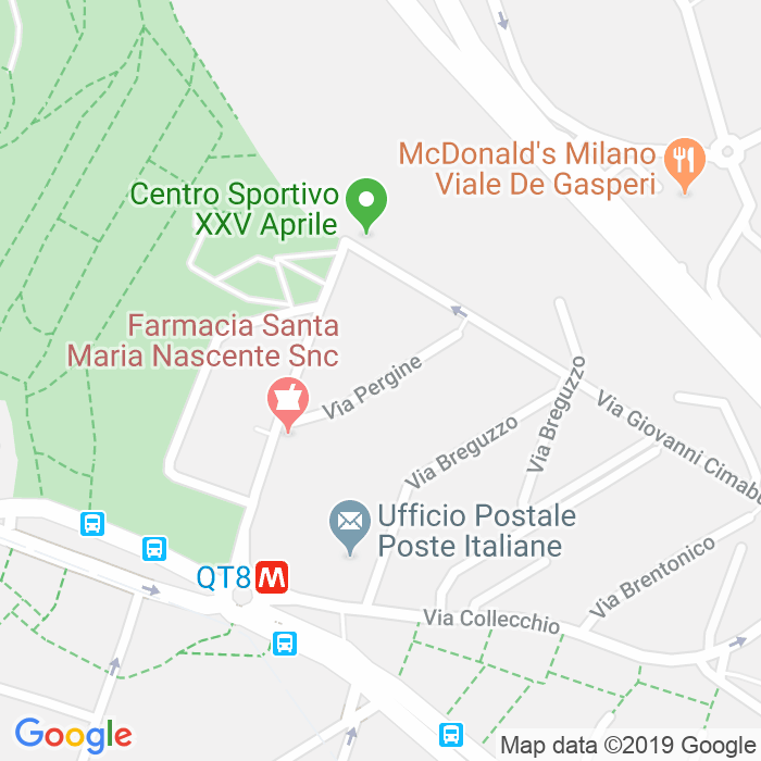 CAP di Via Pergine a Milano