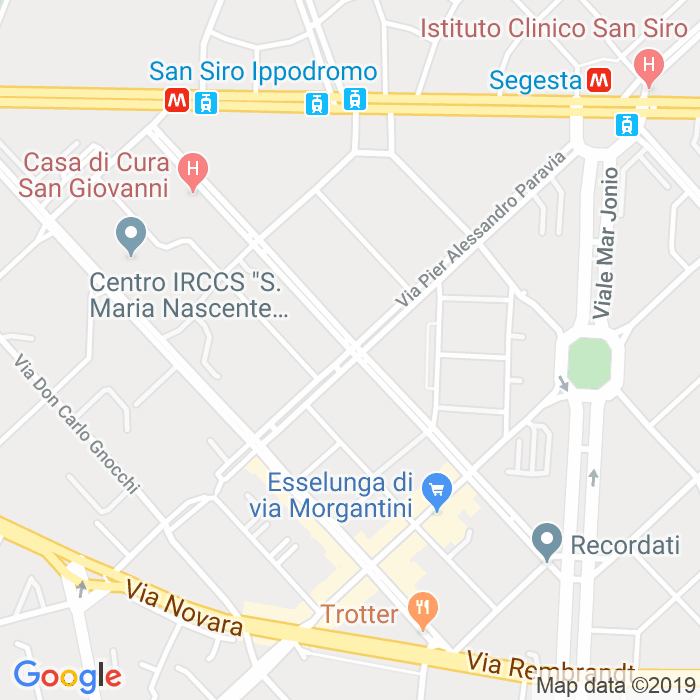 CAP di Via Pier Alessandro Paravia a Milano