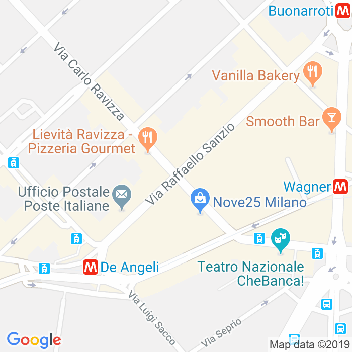 CAP di Via Raffaello Sanzio a Milano