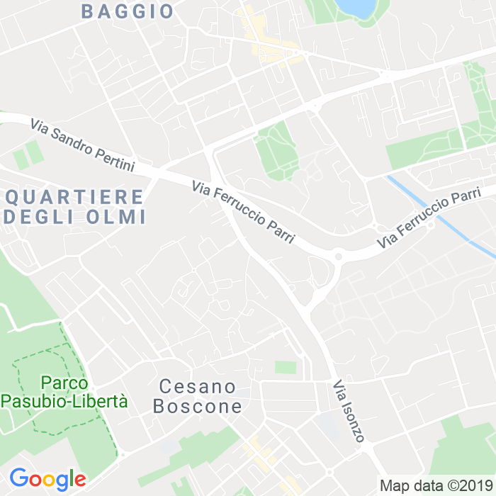 CAP di Via Benozzo Gozzoli a Milano