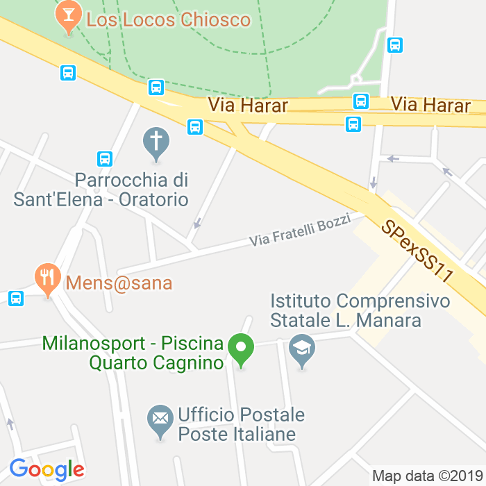CAP di Via Fratelli Bozzi a Milano