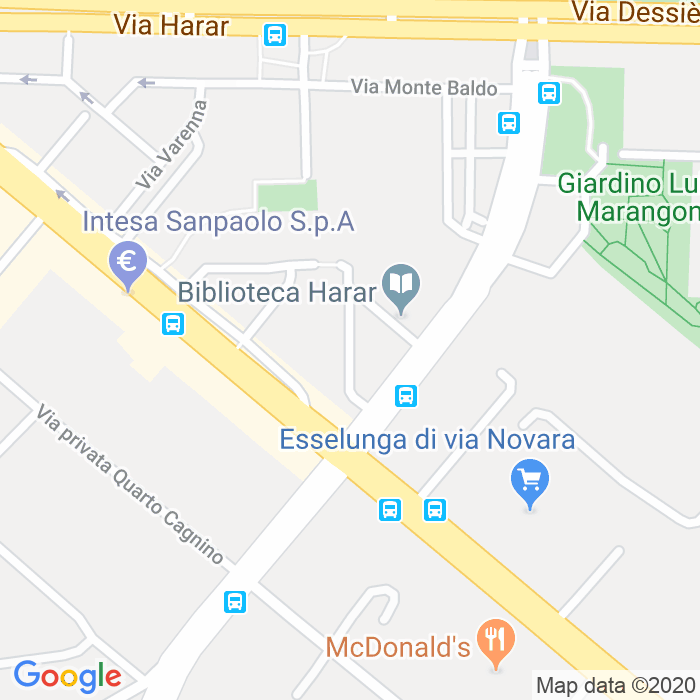 CAP di Via Passo Tre Croci a Milano