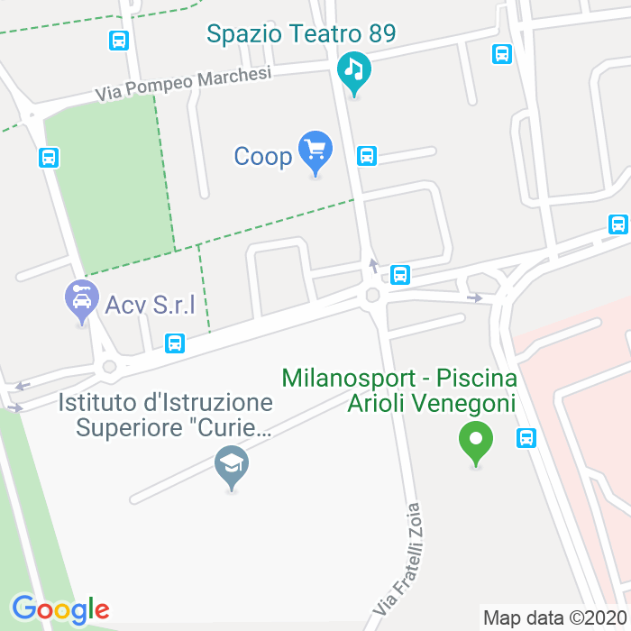 CAP di Via Roberto Rossellini a Milano