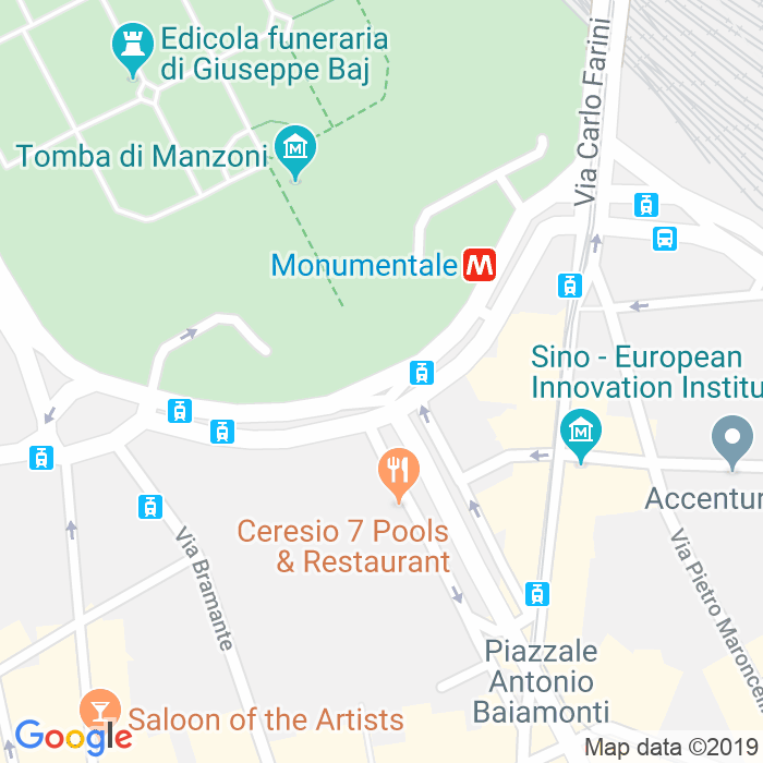 CAP di Piazzale Cimitero Monumentale a Milano