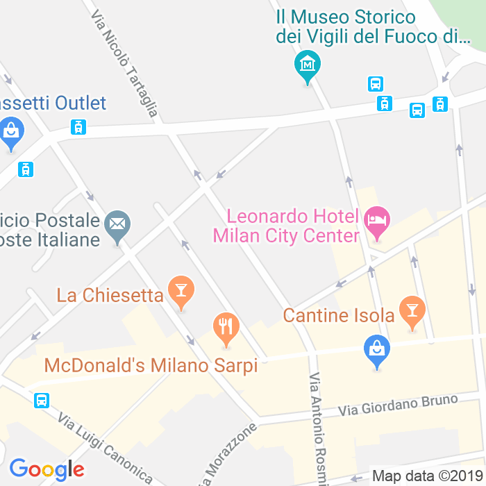 CAP di Via Aleardo Aleardi a Milano
