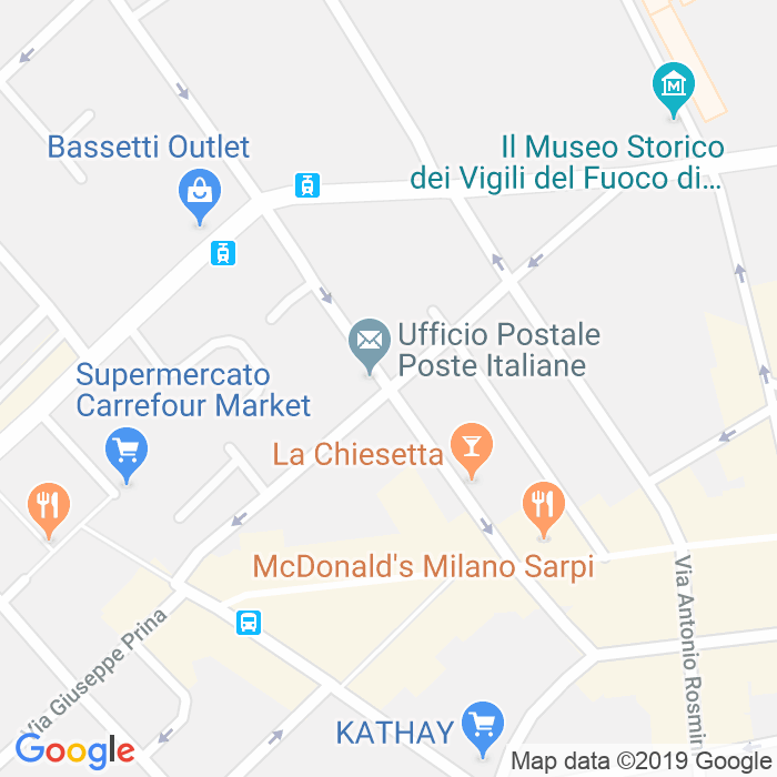 CAP di Via Giovanni Battista Bertini a Milano