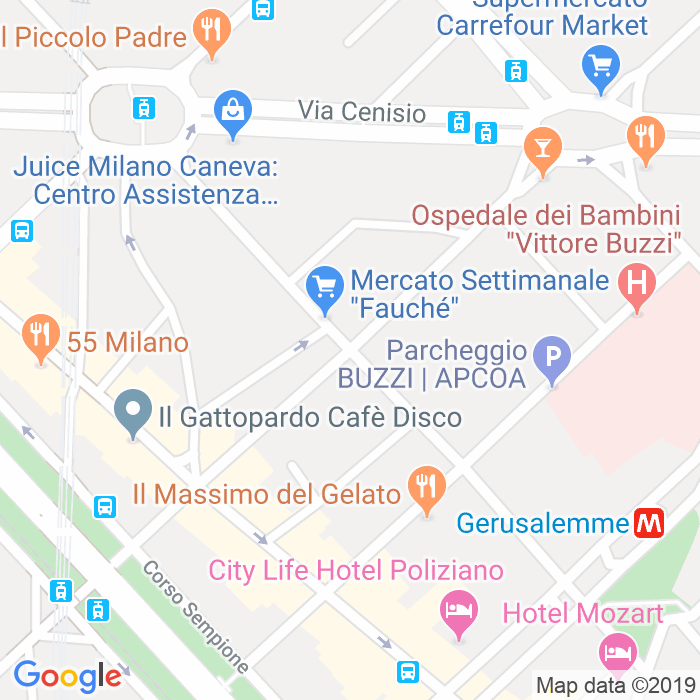 CAP di Via Giovanni Battista Fauche a Milano
