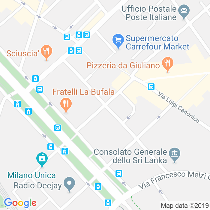CAP di Via Giuseppe Prina a Milano