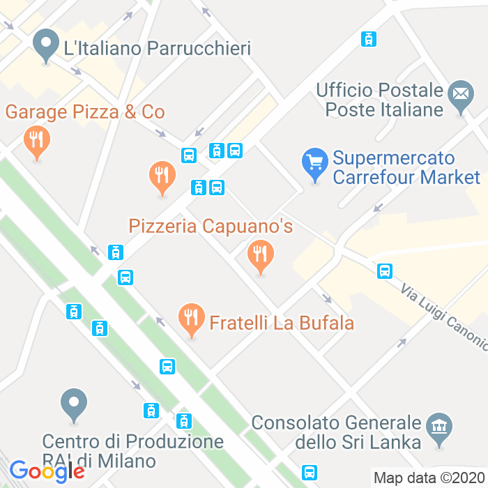 CAP di Via Luigi Sabatelli a Milano