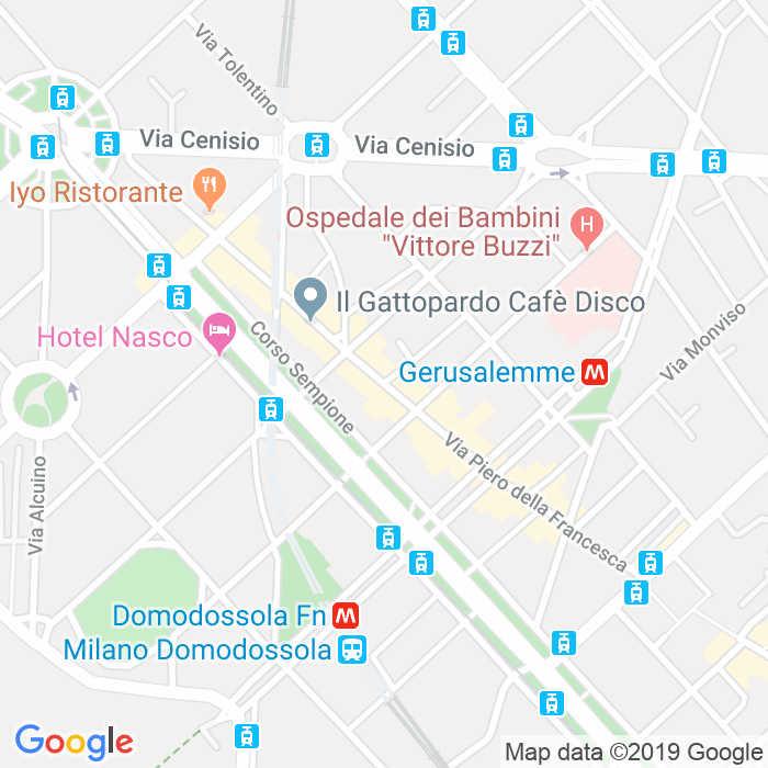 CAP di Via Piero Della Francesca a Milano