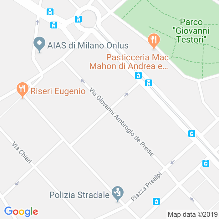 CAP di Via Giovanni Ambrogio De Predis a Milano