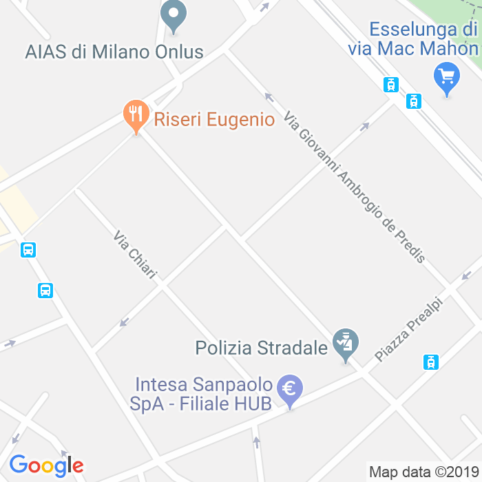 CAP di Via Jacopino Da Tradate a Milano