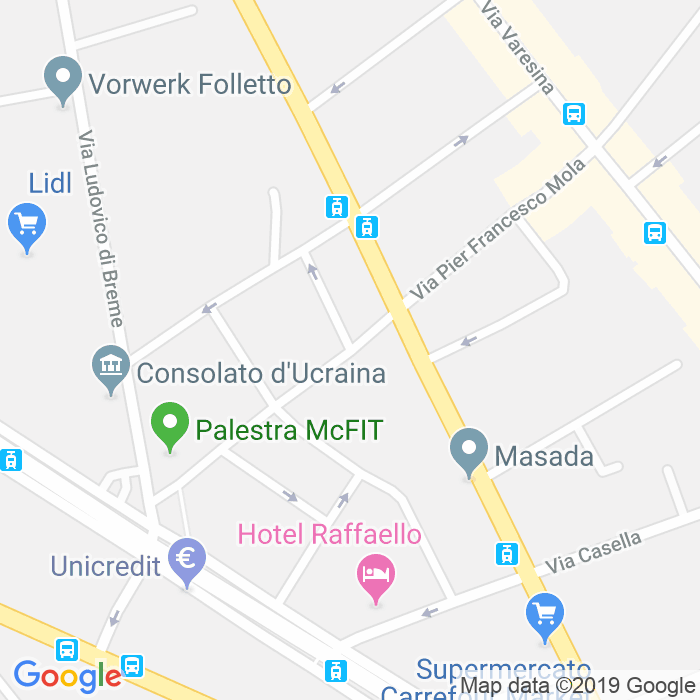 CAP di Via Pier Francesco Mola a Milano