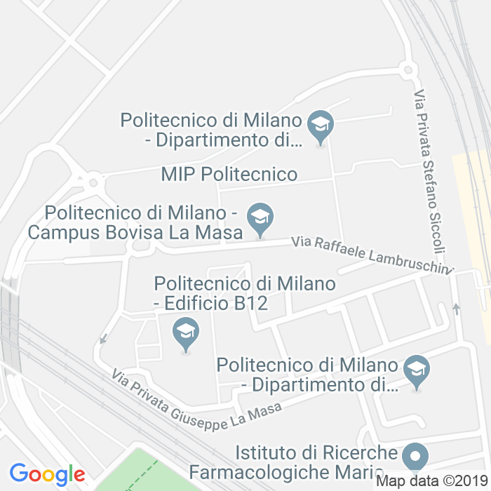 CAP di Via Raffaele Lambruschini a Milano