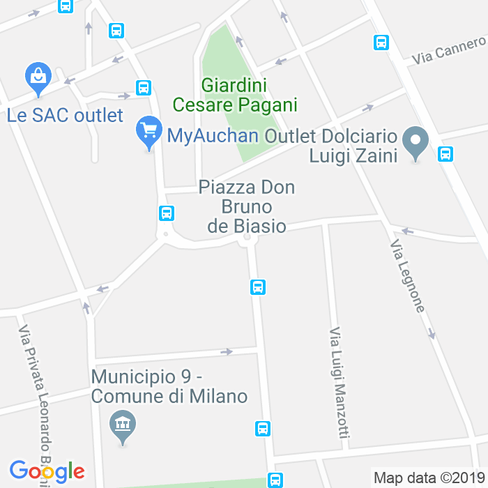 CAP di Piazza Don Bruno De Biasio a Milano
