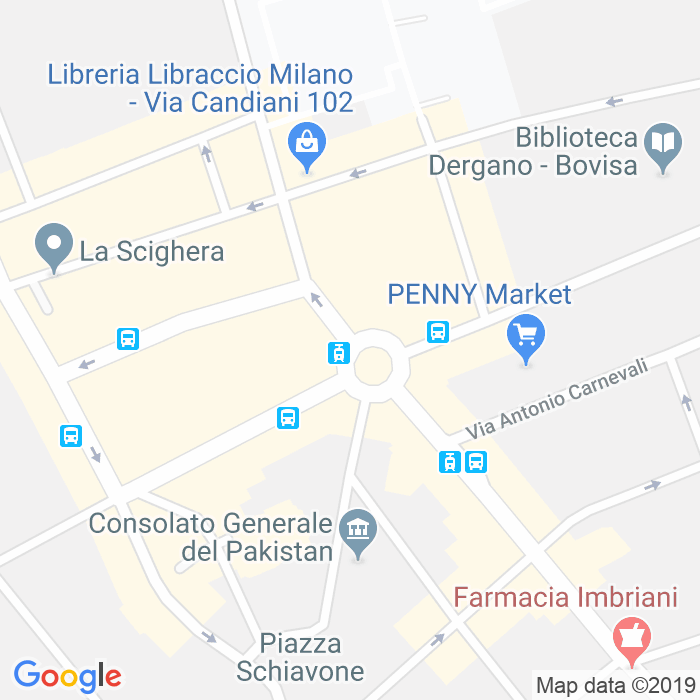 CAP di Piazza Giovanni Bausan a Milano