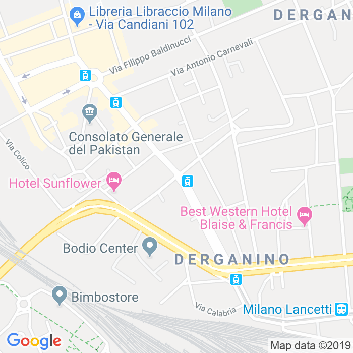 CAP di Via Degli Imbriani a Milano